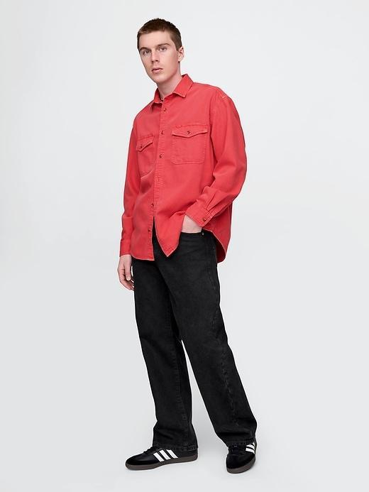 UltraSoft Denim Big Shirt Product Image