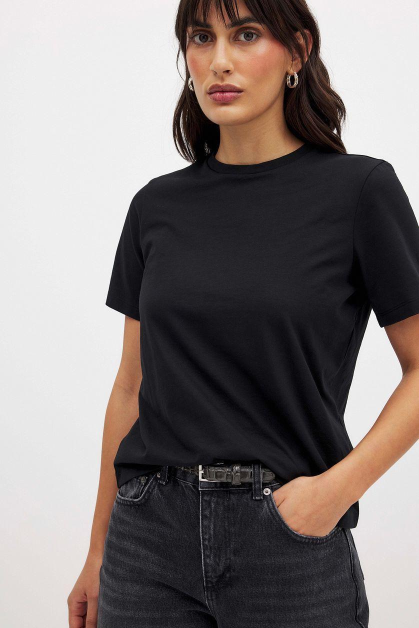 Round Neck Cotton T-Shirt Product Image