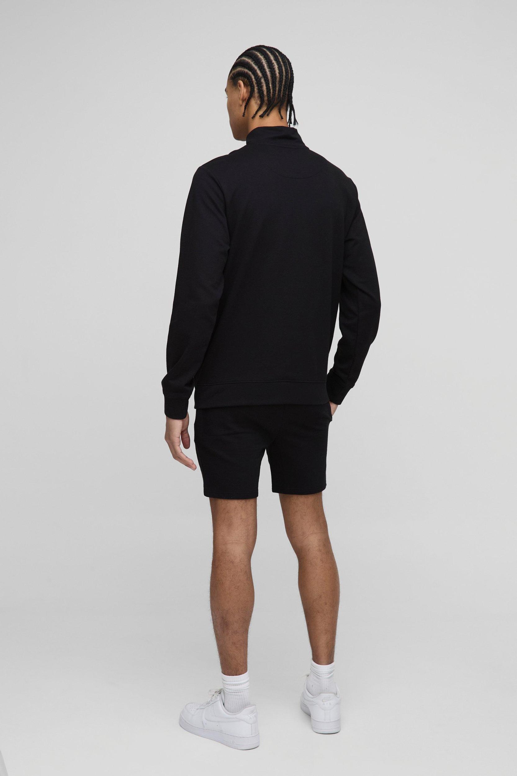 260GSM Loopback Basic Slim Fit Short Length Shorts | boohooMAN USA Product Image