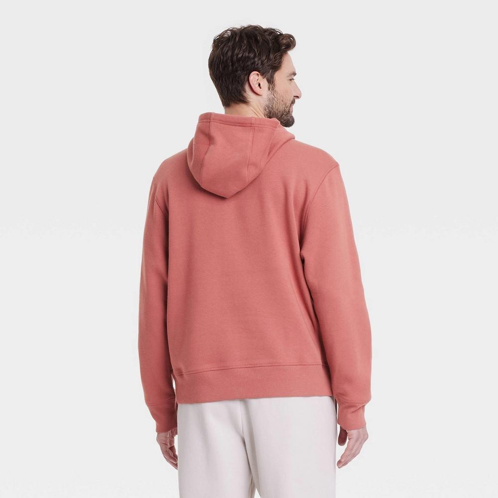 Mens Cotton Fleece Hooded Sweatshirt - All In Motion Reassuring Red XL Product Image