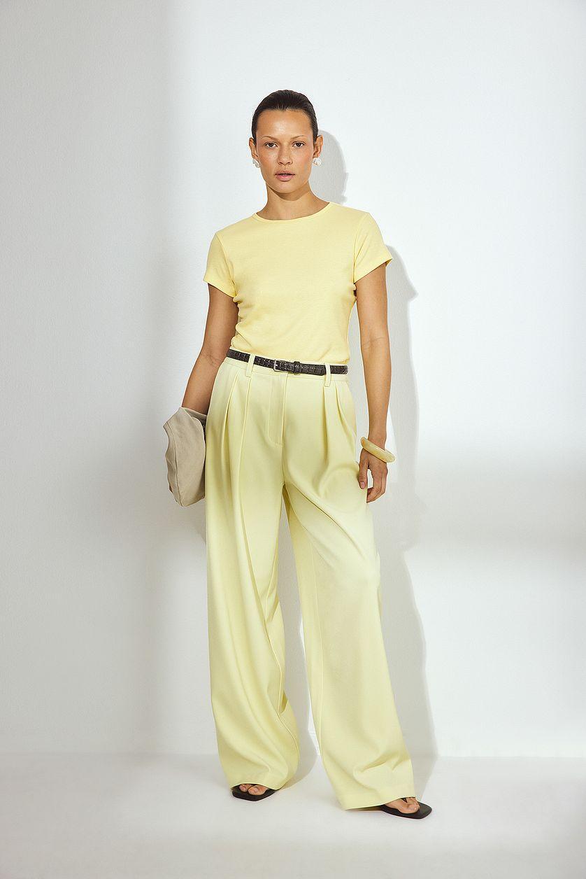 Ribbed Short Sleeve T-shirt Product Image