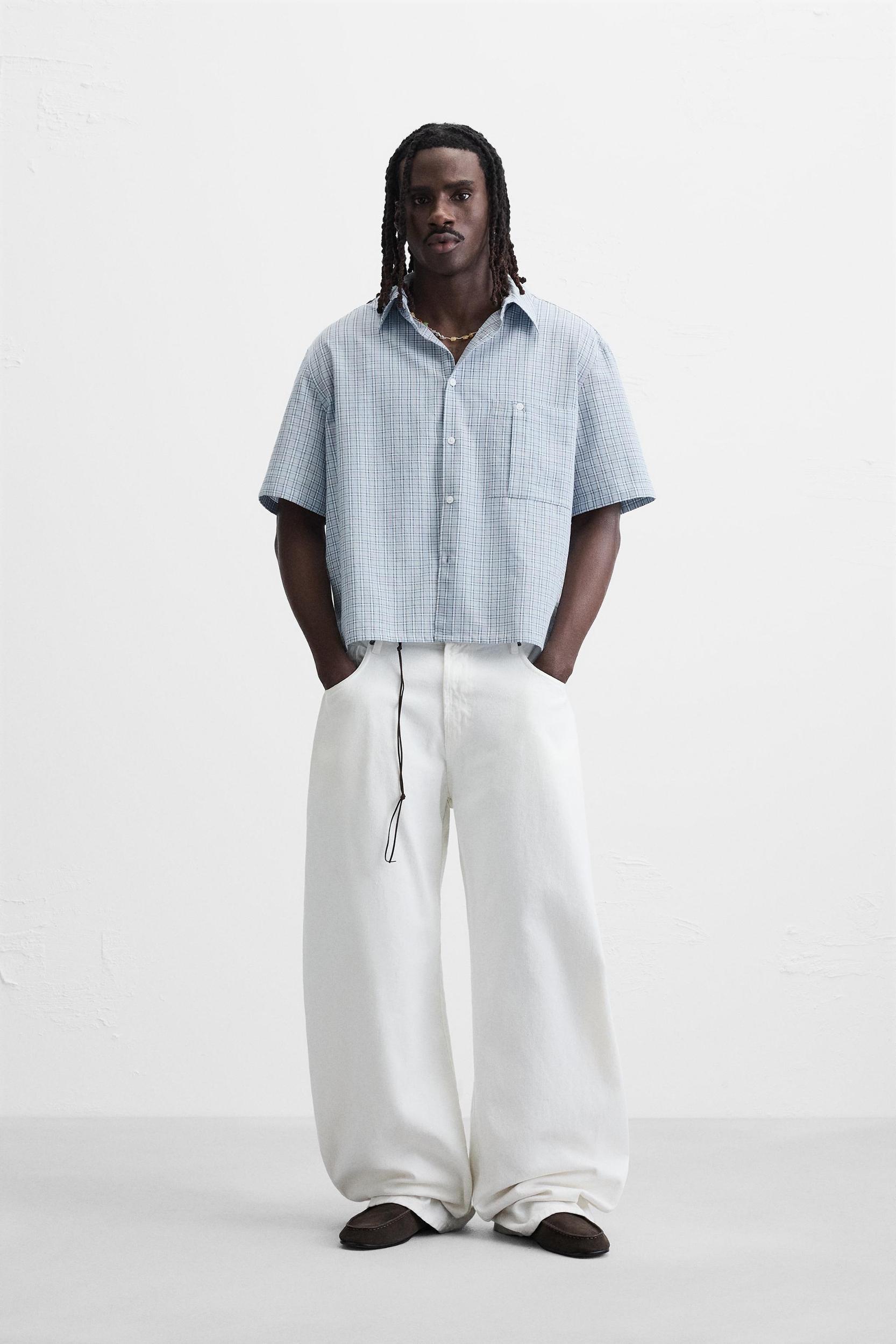 RELAXED FIT PLAID SHIRT Product Image