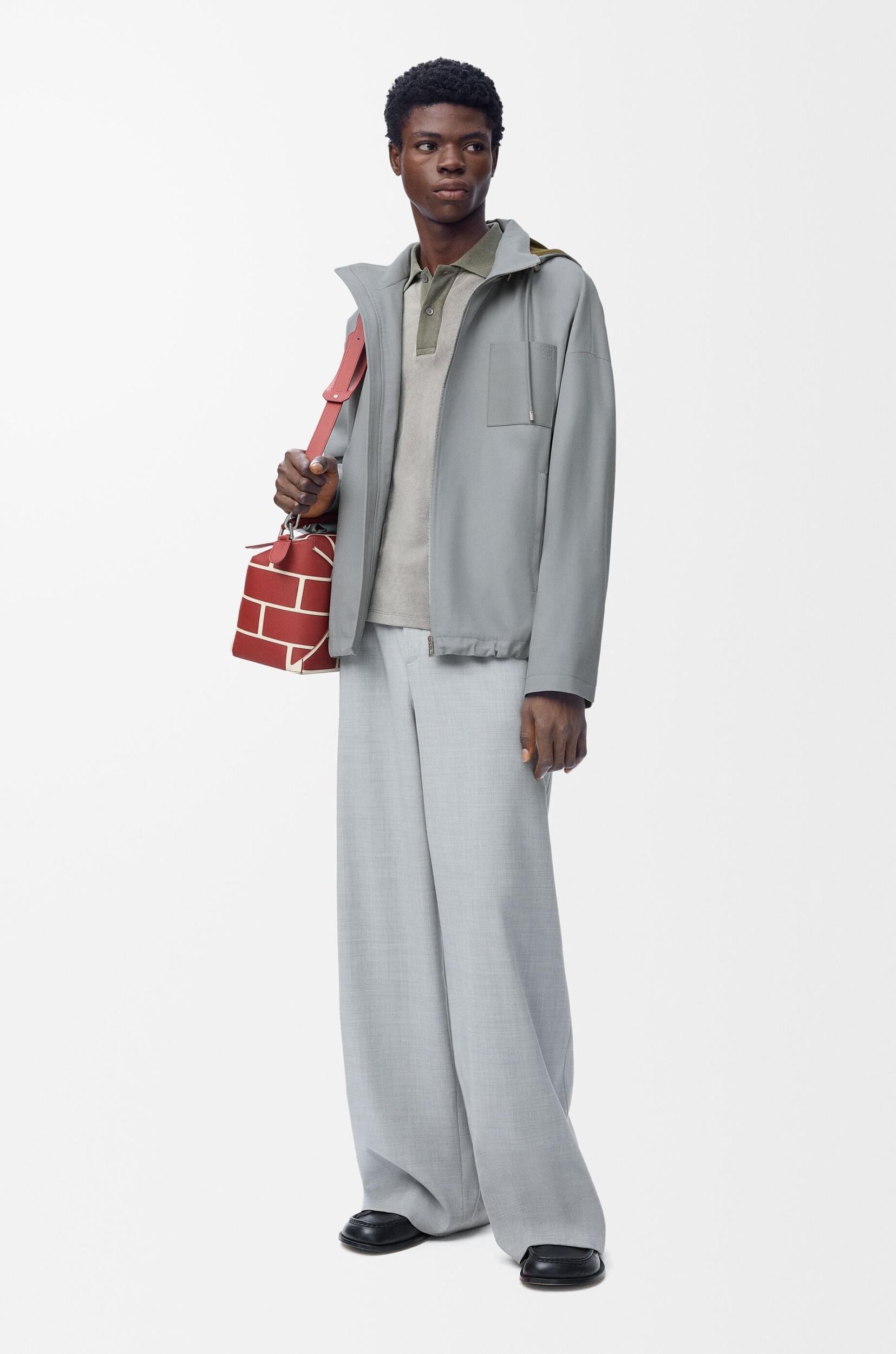 Hooded jacket in cotton Product Image