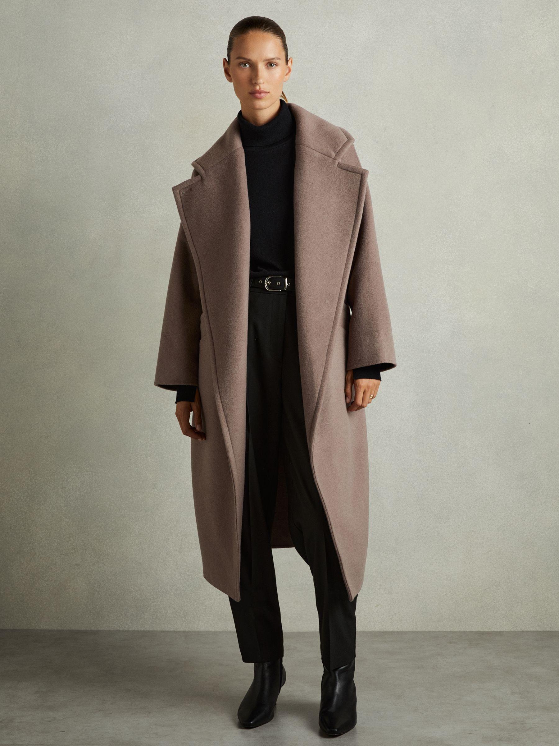 Wool-Blend Blindseam Coat in Mink Neutral Product Image