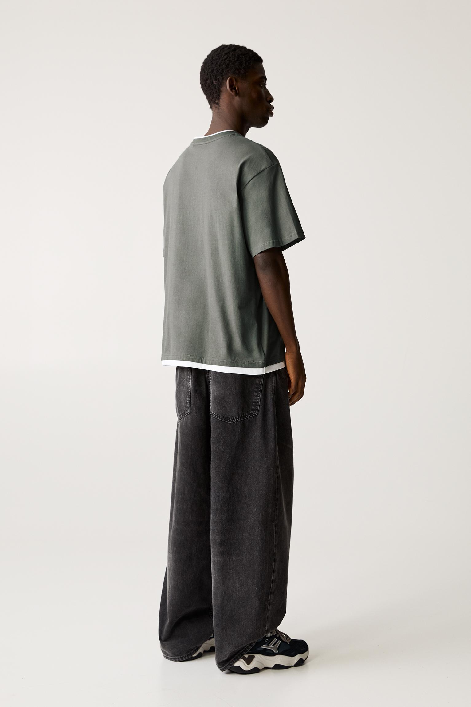 Double-layer short sleeve logo T-shirt Product Image