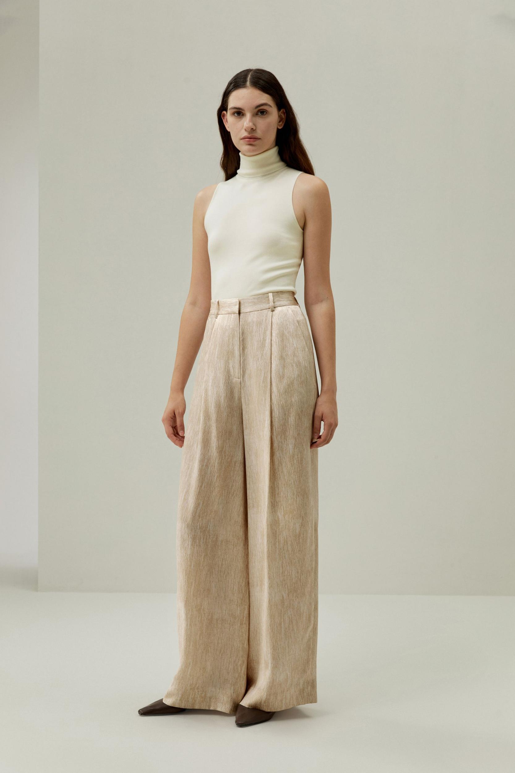 Pearl Satin Silk Pants Product Image
