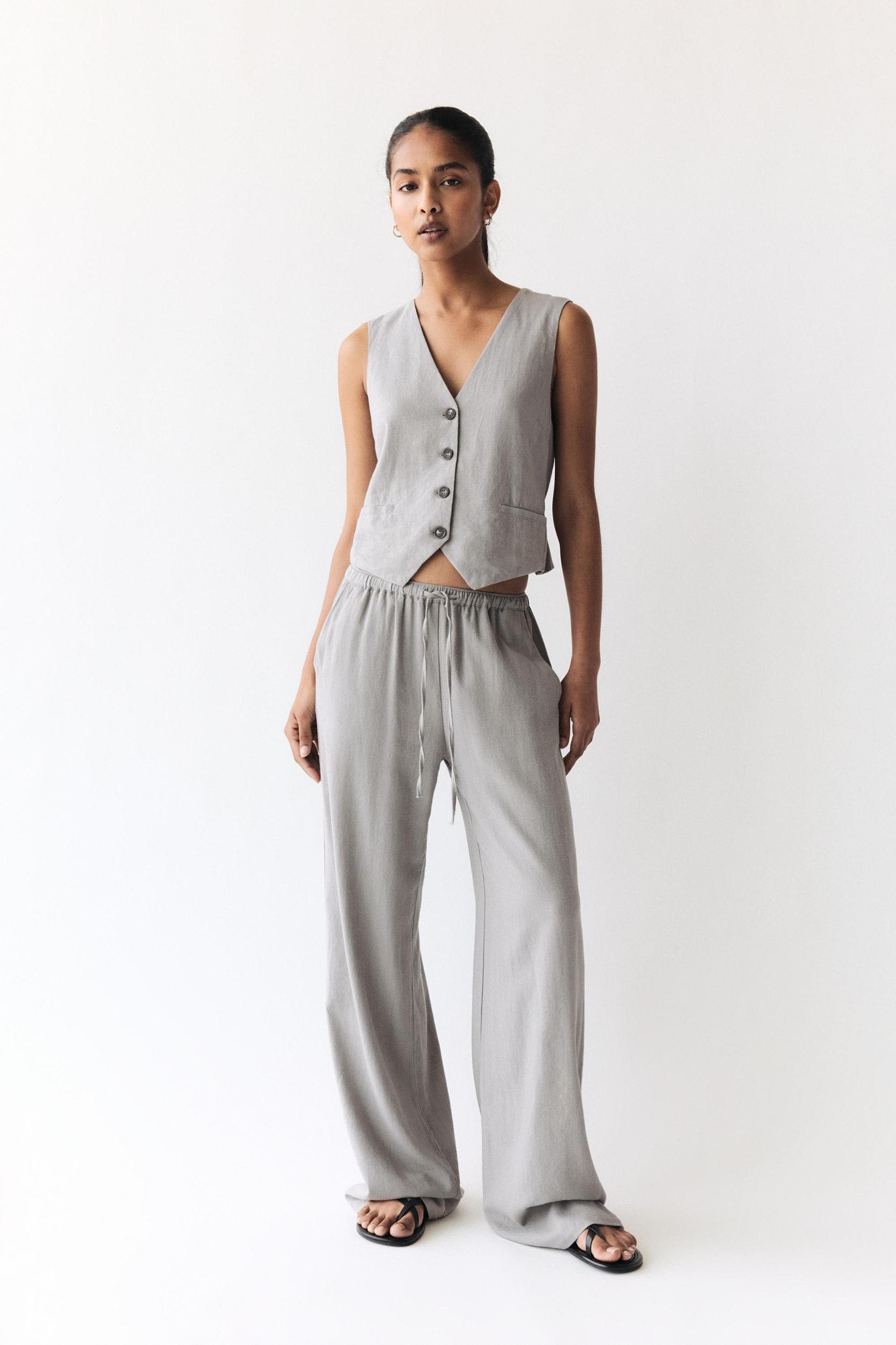 Linen blend sweatpants Product Image