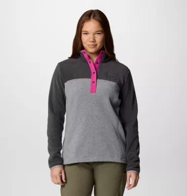 Women's Columbia Benton Springs Pullover Jacket, Size: XL, City Gray Chalk Product Image