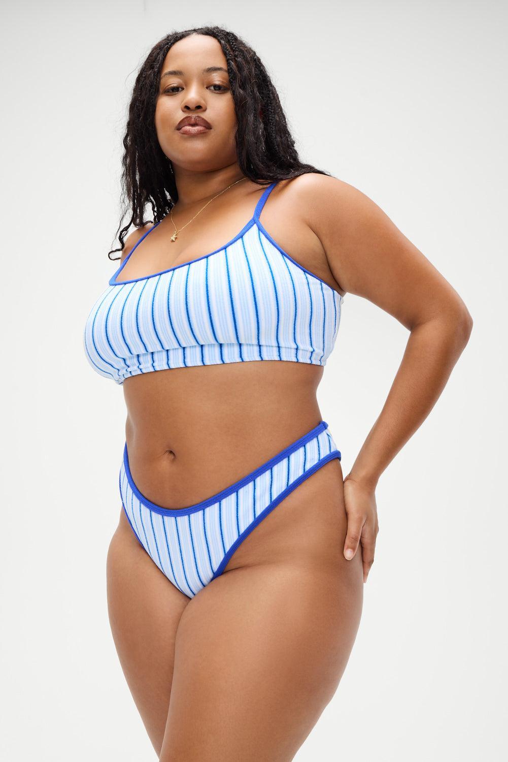 Bay View Bralette Bikini Top - Seaside Stripe Product Image