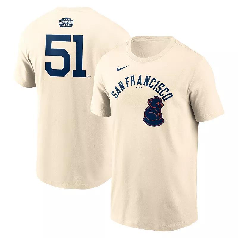 Mens Nike Jung Hoo Lee Cream San Francisco Giants 2024 Rickwood Classic Fuse Name & Number T-Shirt Product Image