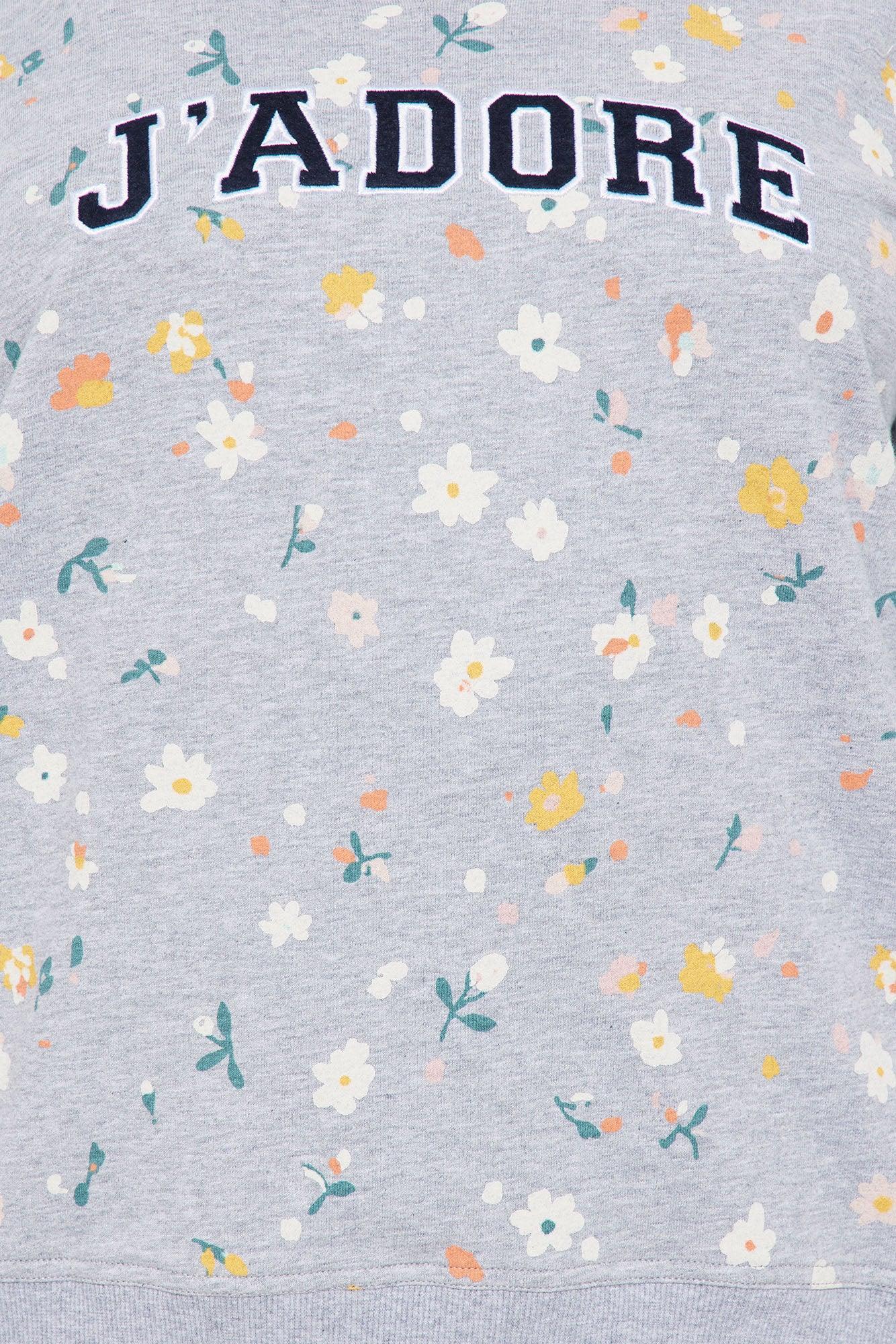 J'Adore Floral Short Set - Grey/combo Product Image