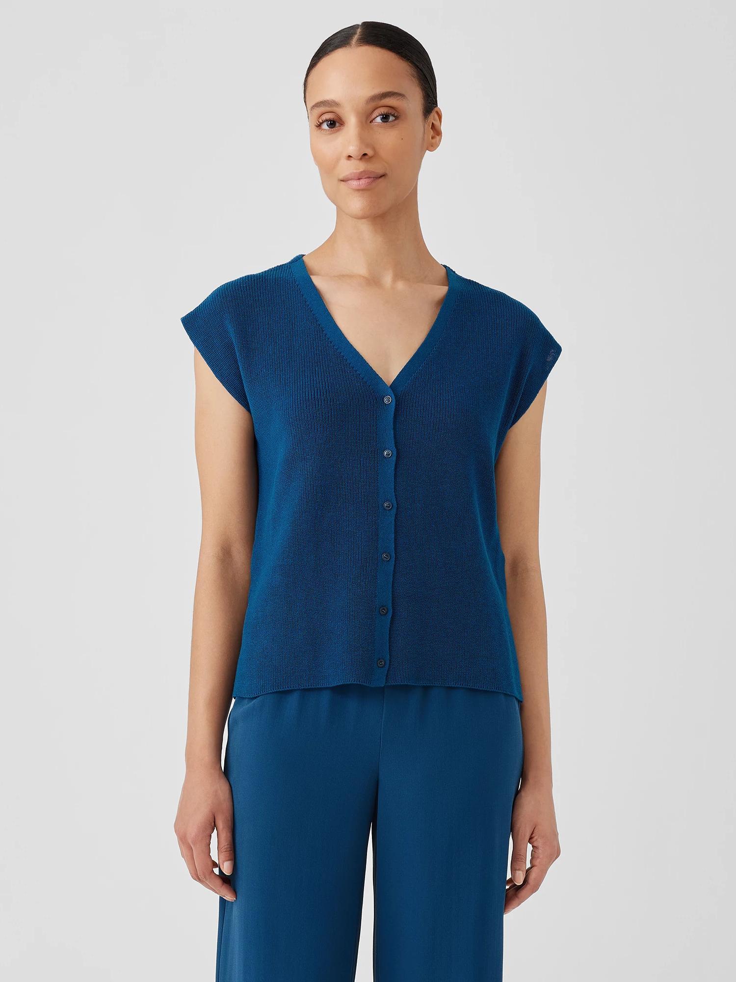 EILEEN FISHER Peruvian Organic Cotton Crepe Vestfemale Product Image