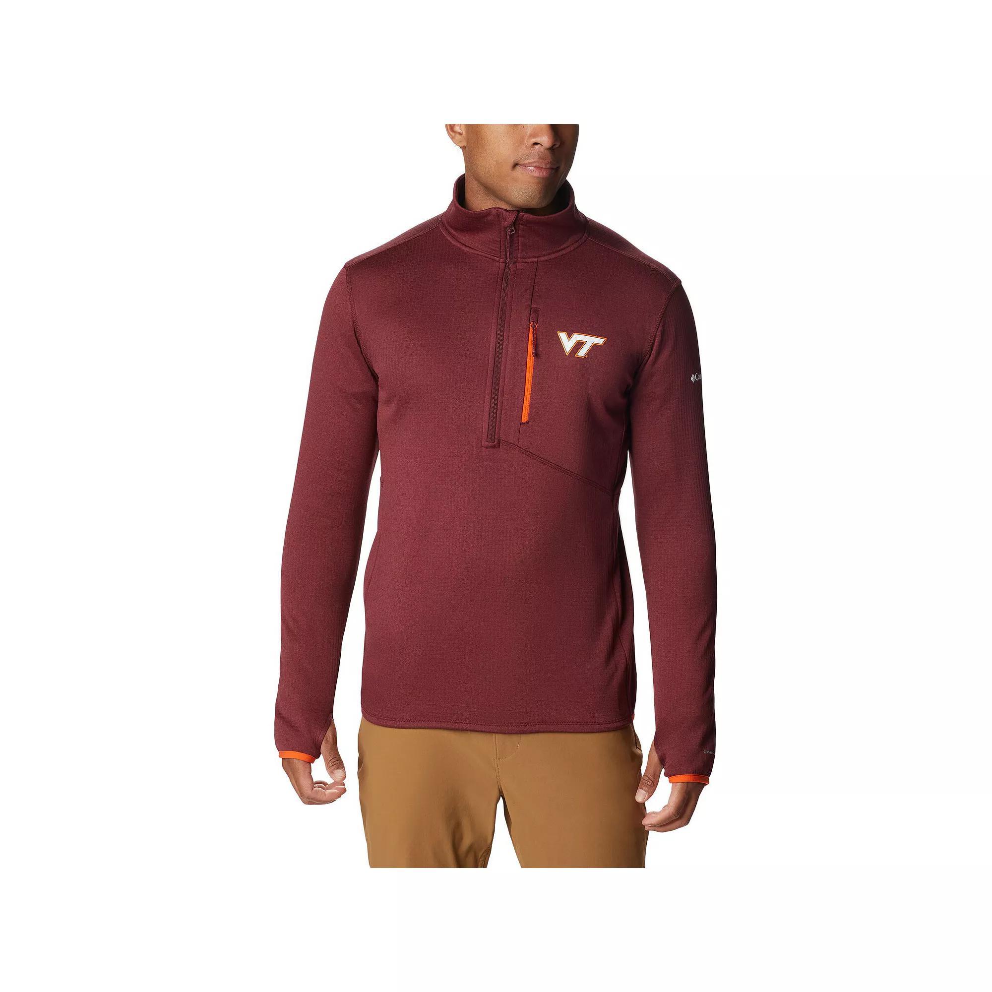 Men's Columbia Maroon Virginia Tech Hokies Park View Omni-Wick Half-Zip Top, Size: 2XL, Red Product Image