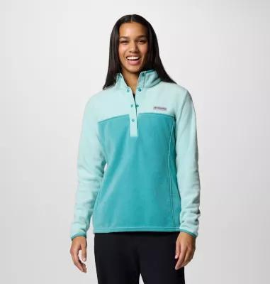 Women's Columbia Benton Springs Pullover Jacket, Size: Large, Pink Sand Alpenglow Product Image