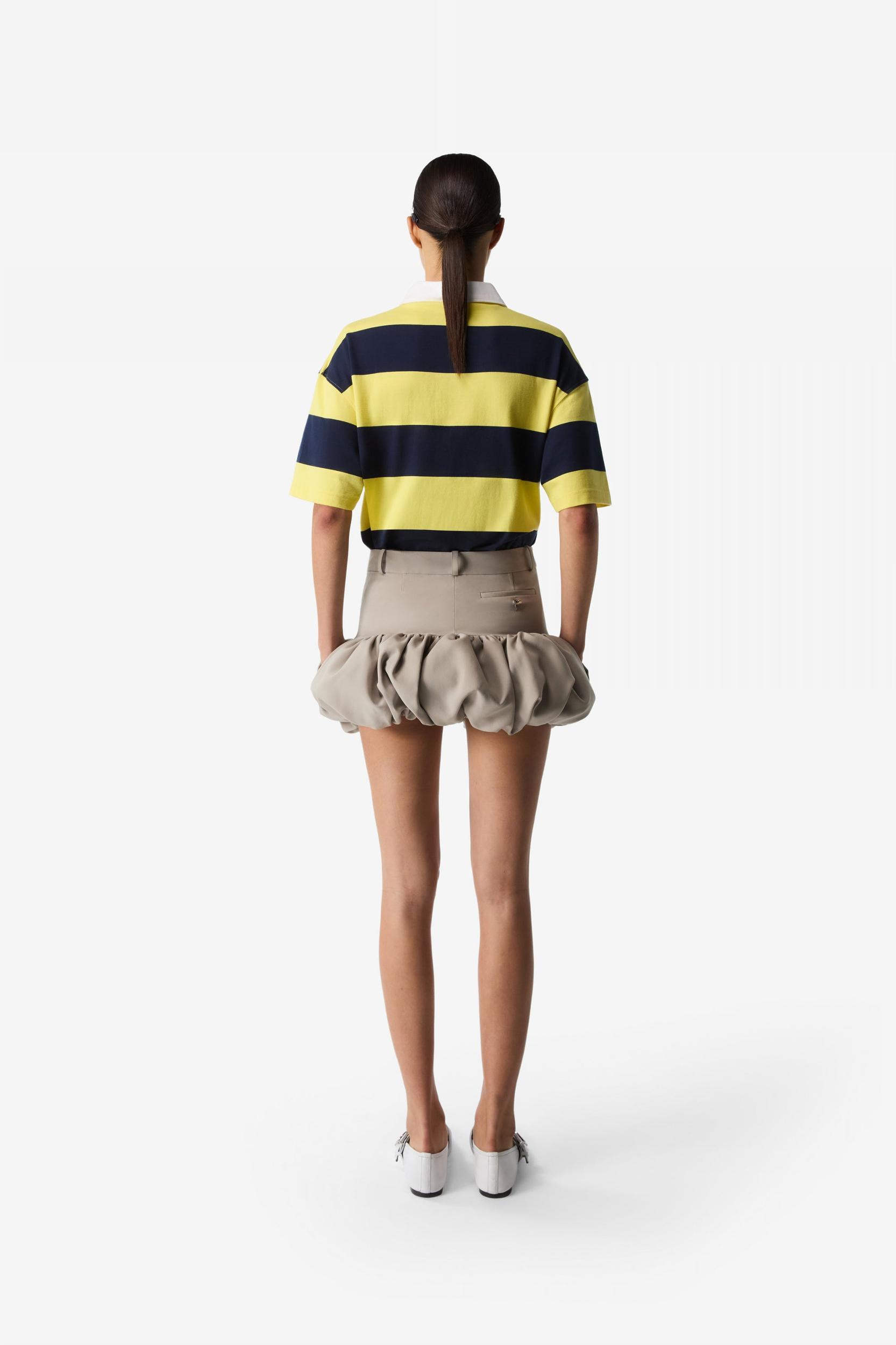 Gathered Hem Tailored Skirt Product Image