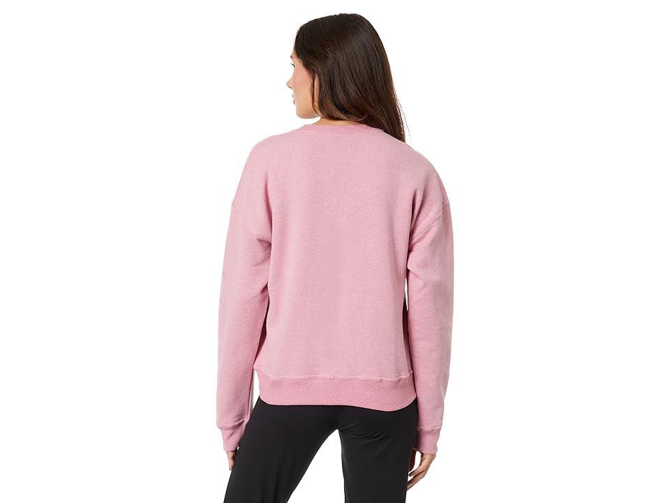 Champion Powerblend Relaxed Crew (Terracotta Pink Pe Heather) Women's Clothing Product Image