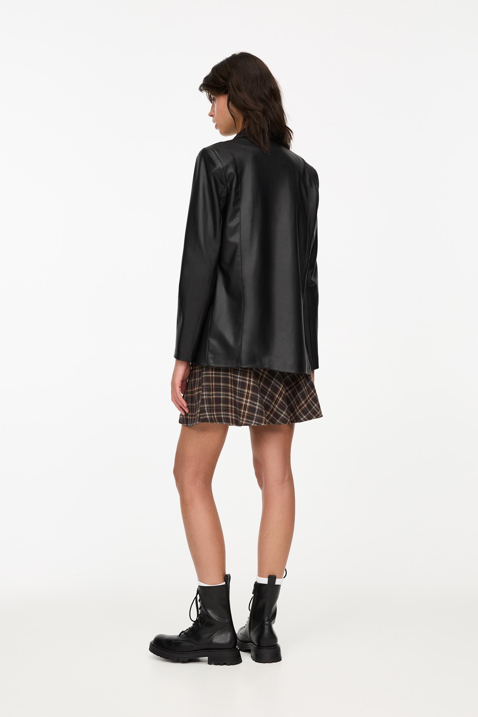 Oversize faux leather blazer Product Image