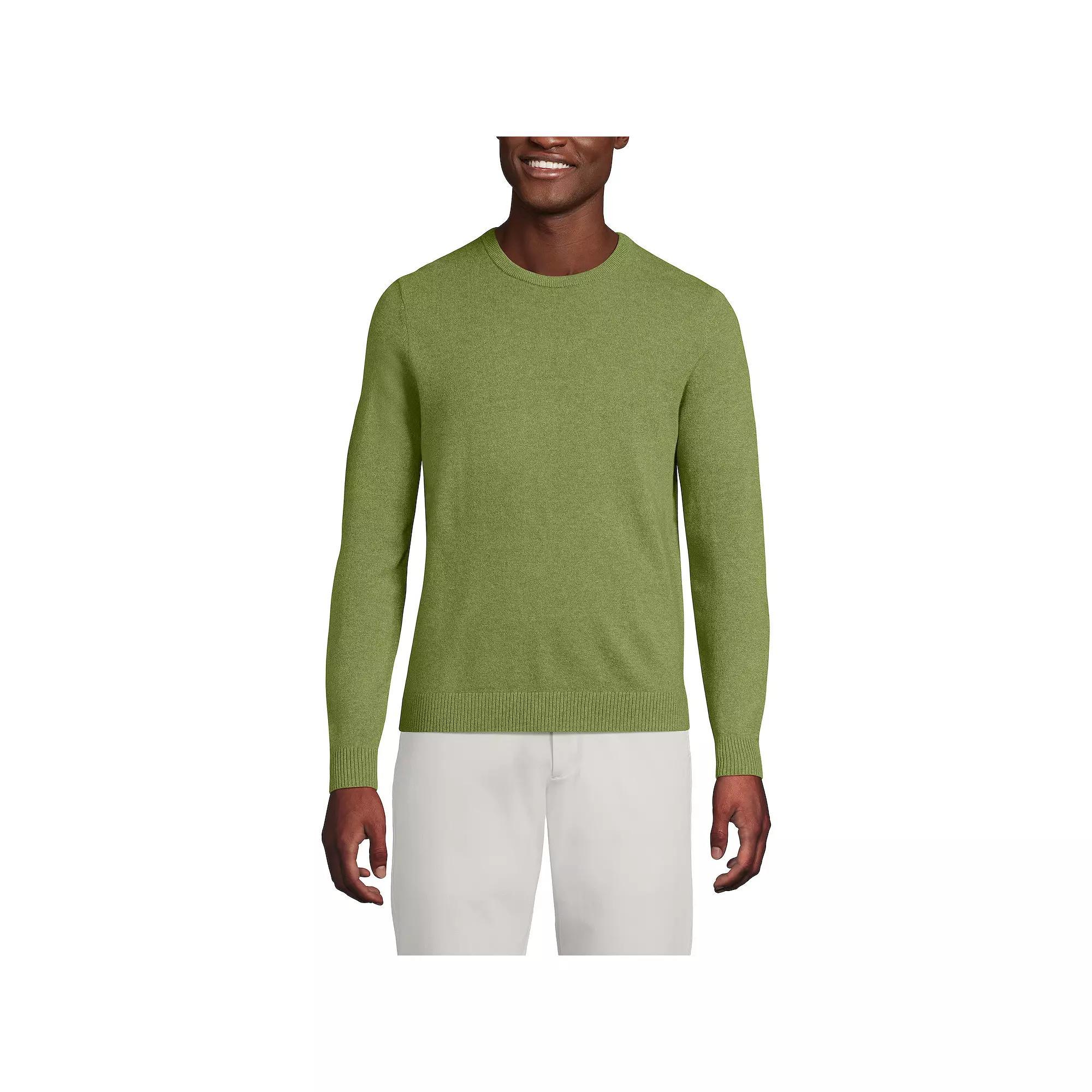 Men's Lands' End Fine-Gauge Cashmere Crewneck Sweater,  Product Image