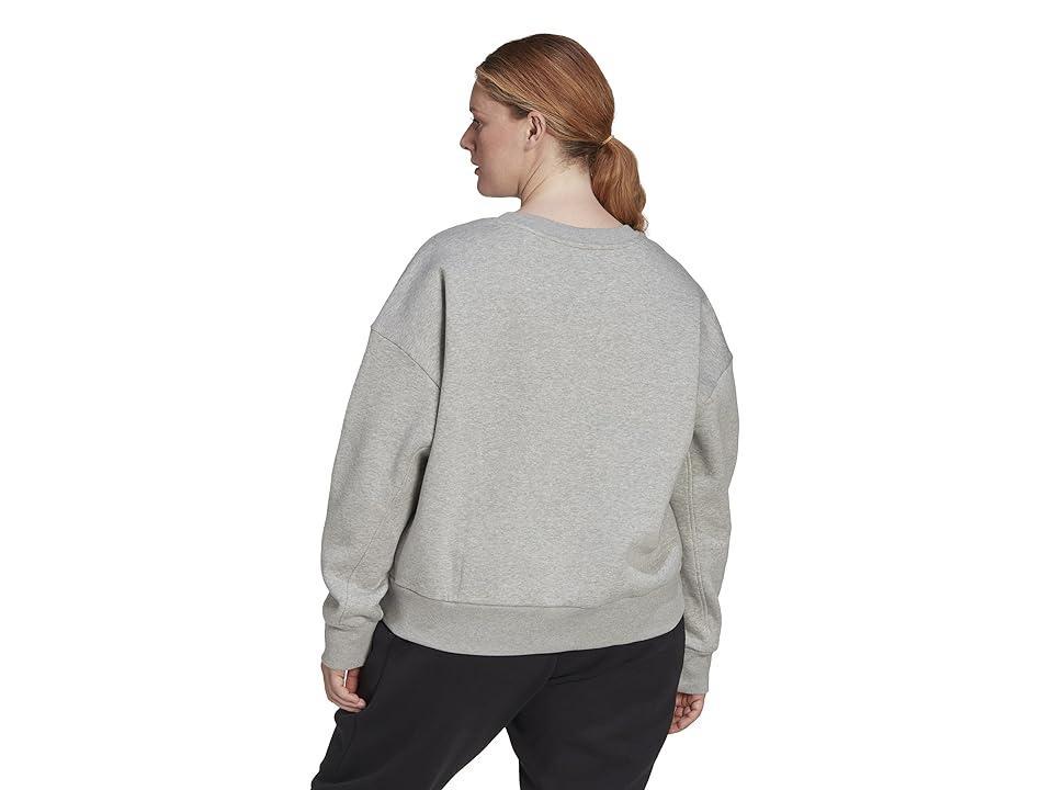 adidas Plus Size All SZN Sweatshirt (Medium Grey Heather) Women's Clothing Product Image