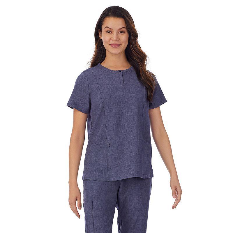 Women's Cuddl Duds® Scrubs Henley Top With 2 Pockets,  Product Image