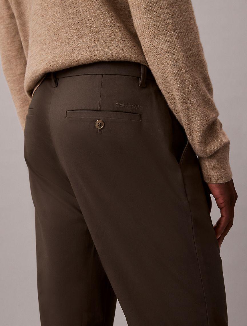 Cotton Sateen Slim Chino Pants Product Image