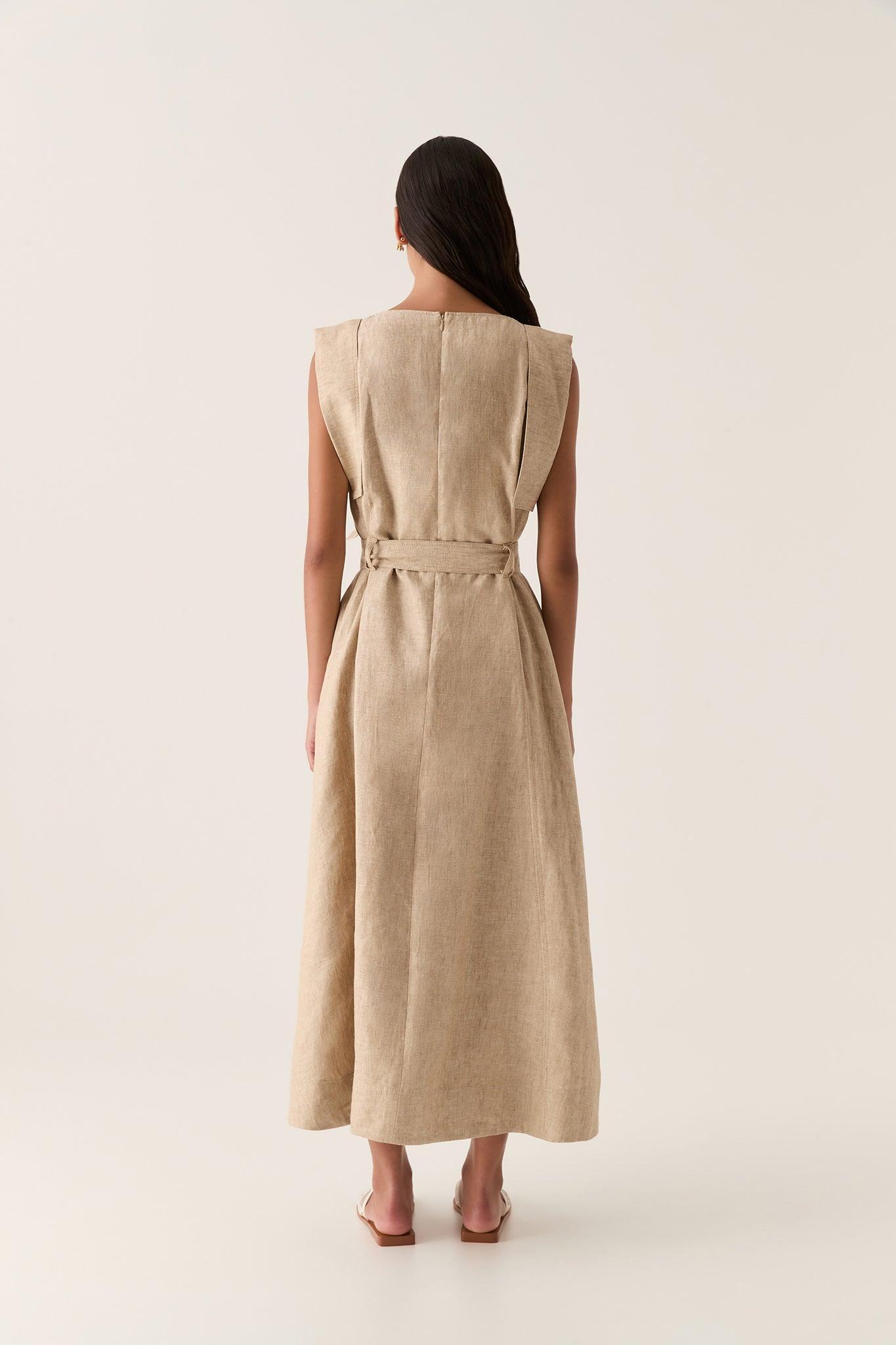 Lyric Belted Midi Dress Product Image