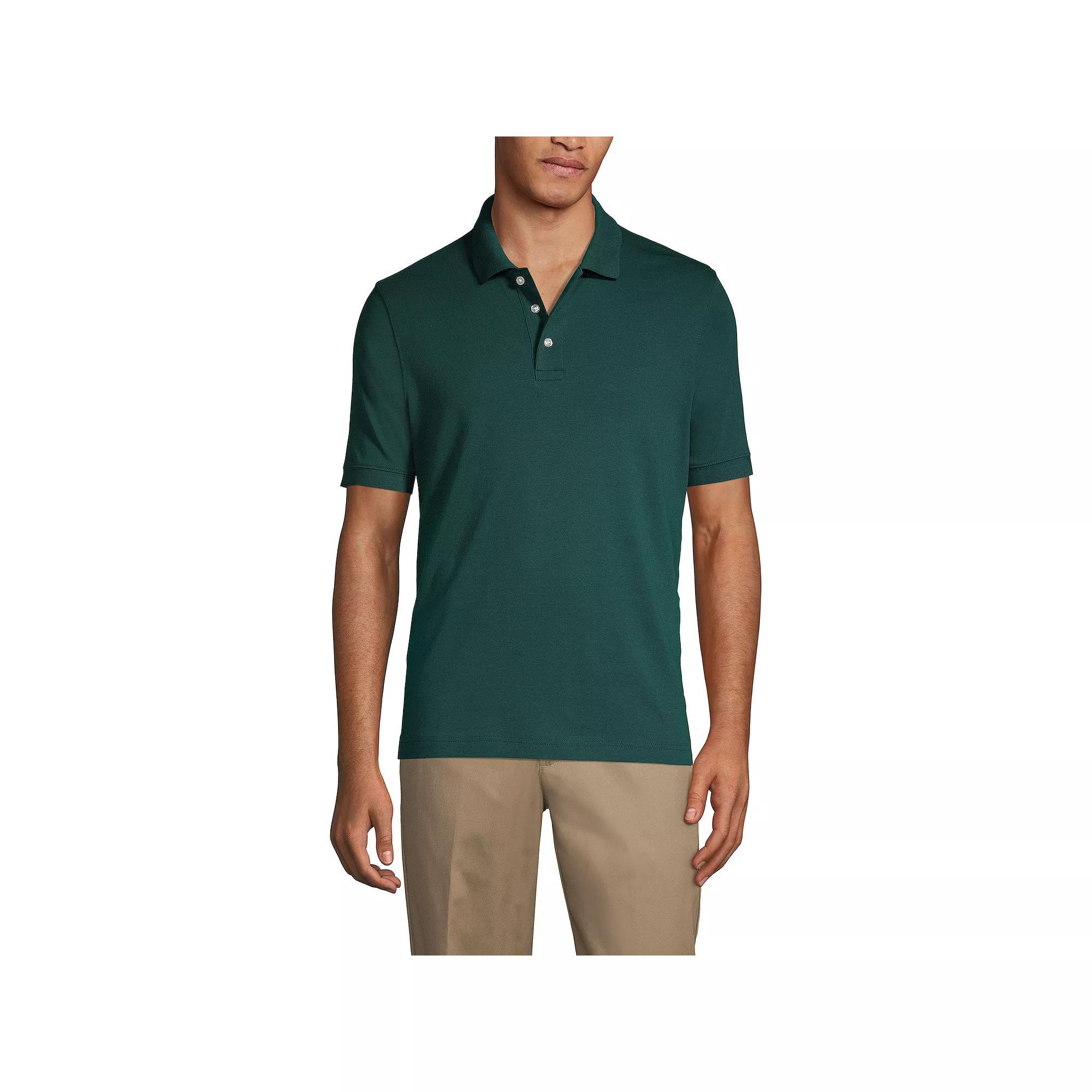 Big & Tall Lands' End School Uniform Short Sleeve Interlock Polo, Men's,  Product Image