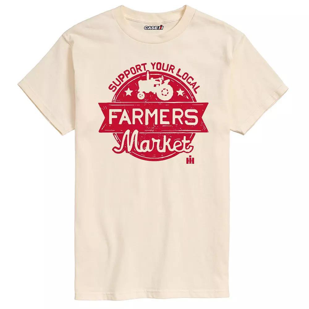 Men's Case IH Support Local Farmers Market Graphic Tee, Size: Small, Beige Product Image