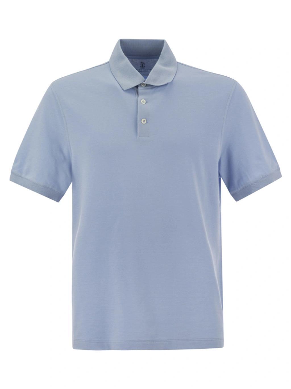 BRUNELLO CUCINELLI Polo  Herren Farbe Hellblau In Sky Blue Product Image