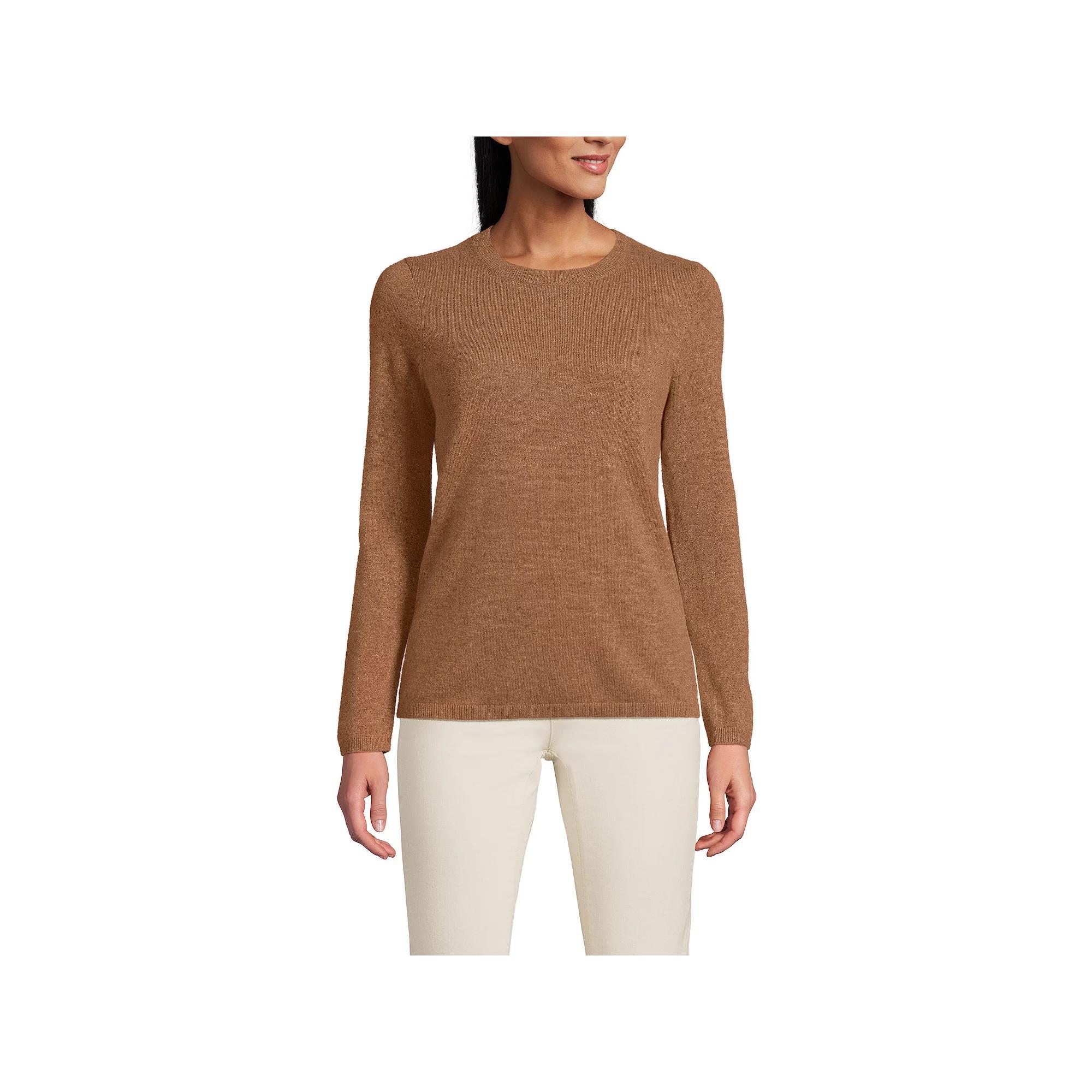 Women's Lands' End Crewneck Cashmere Sweater,  Product Image