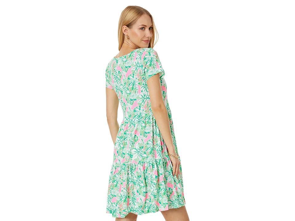 Lilly Pulitzer Geanna Short Sleeve Dress (Botanical Just Wing It) Women's Clothing Product Image