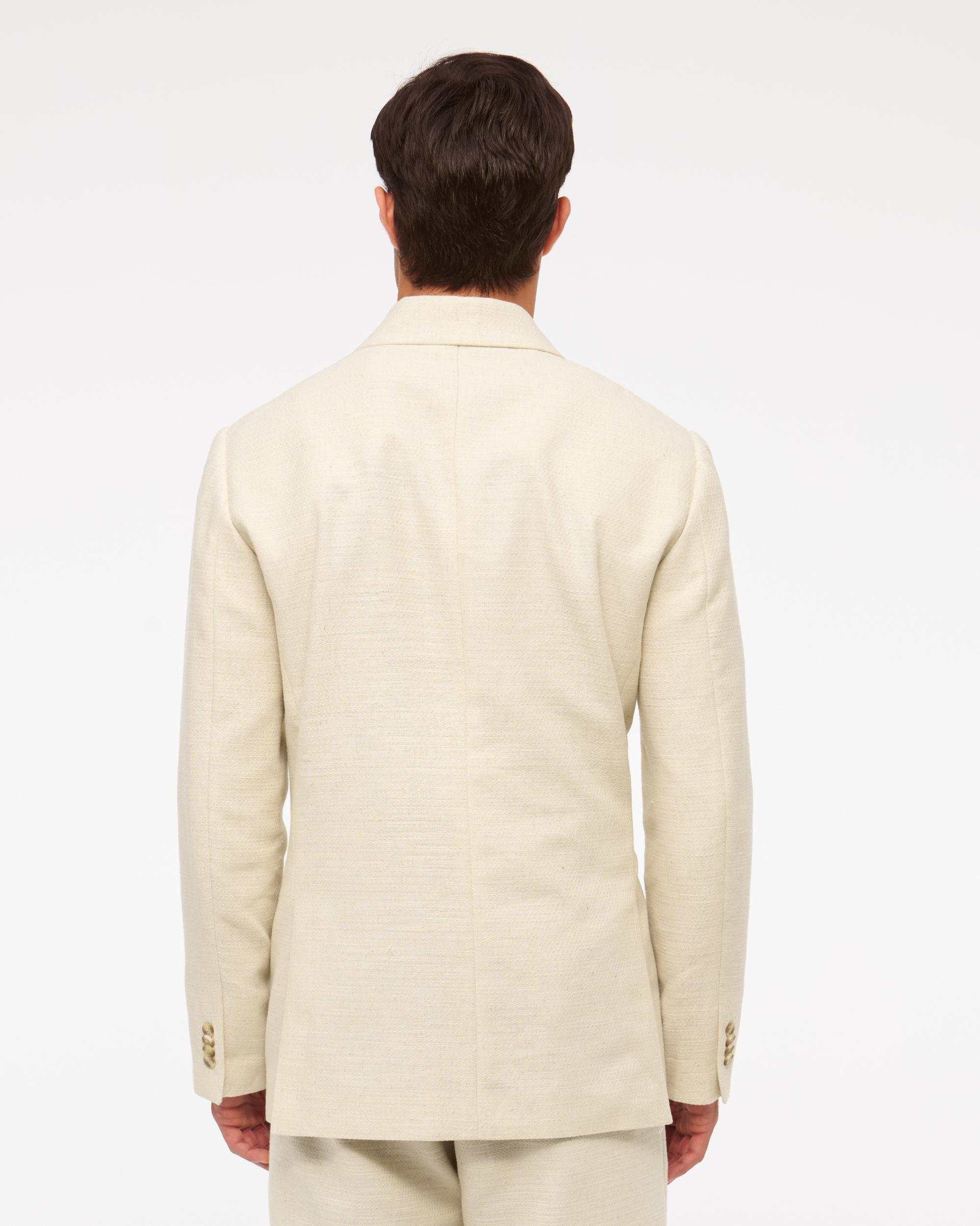 The A&F Collins Double-Breasted Cotton-Texture Blazer Product Image