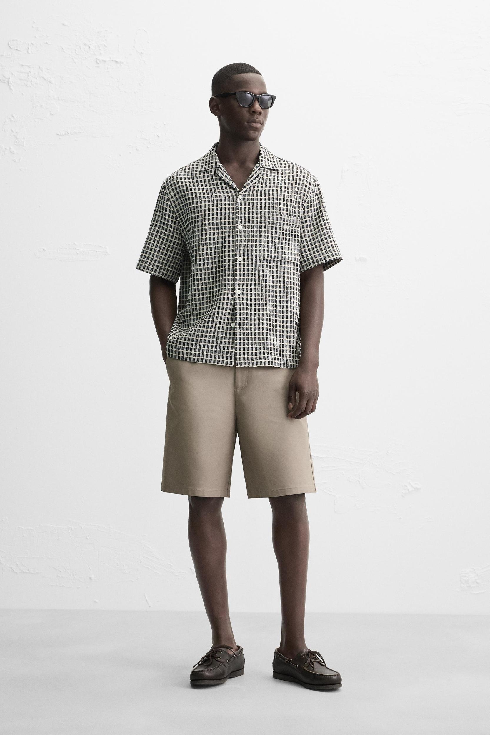 RELAXED FIT PLAID SHIRT Product Image