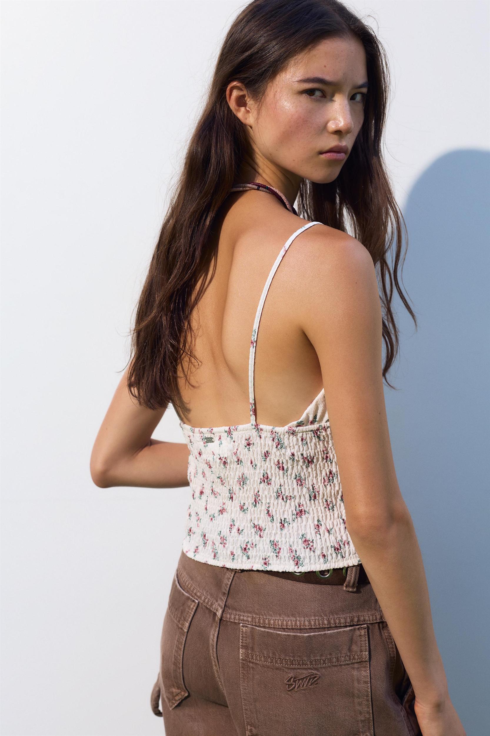 Floral strappy top Product Image