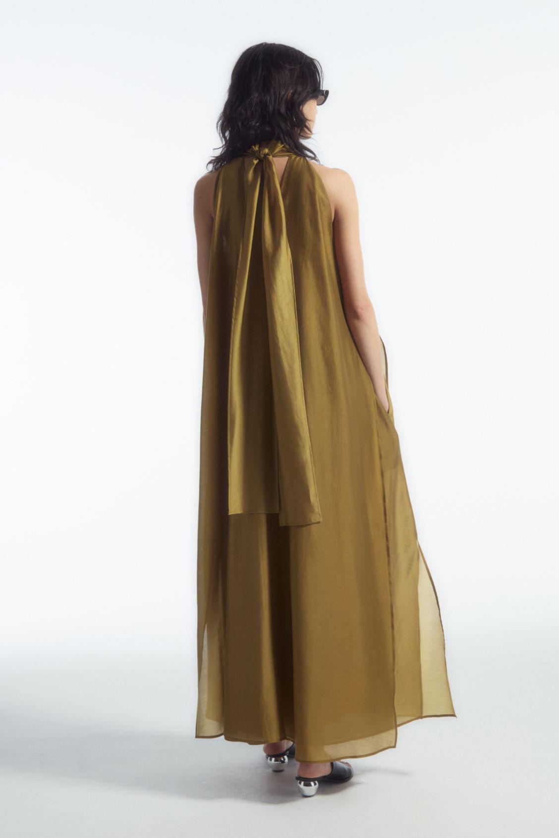 HALTERNECK A-LINE MAXI DRESS Product Image