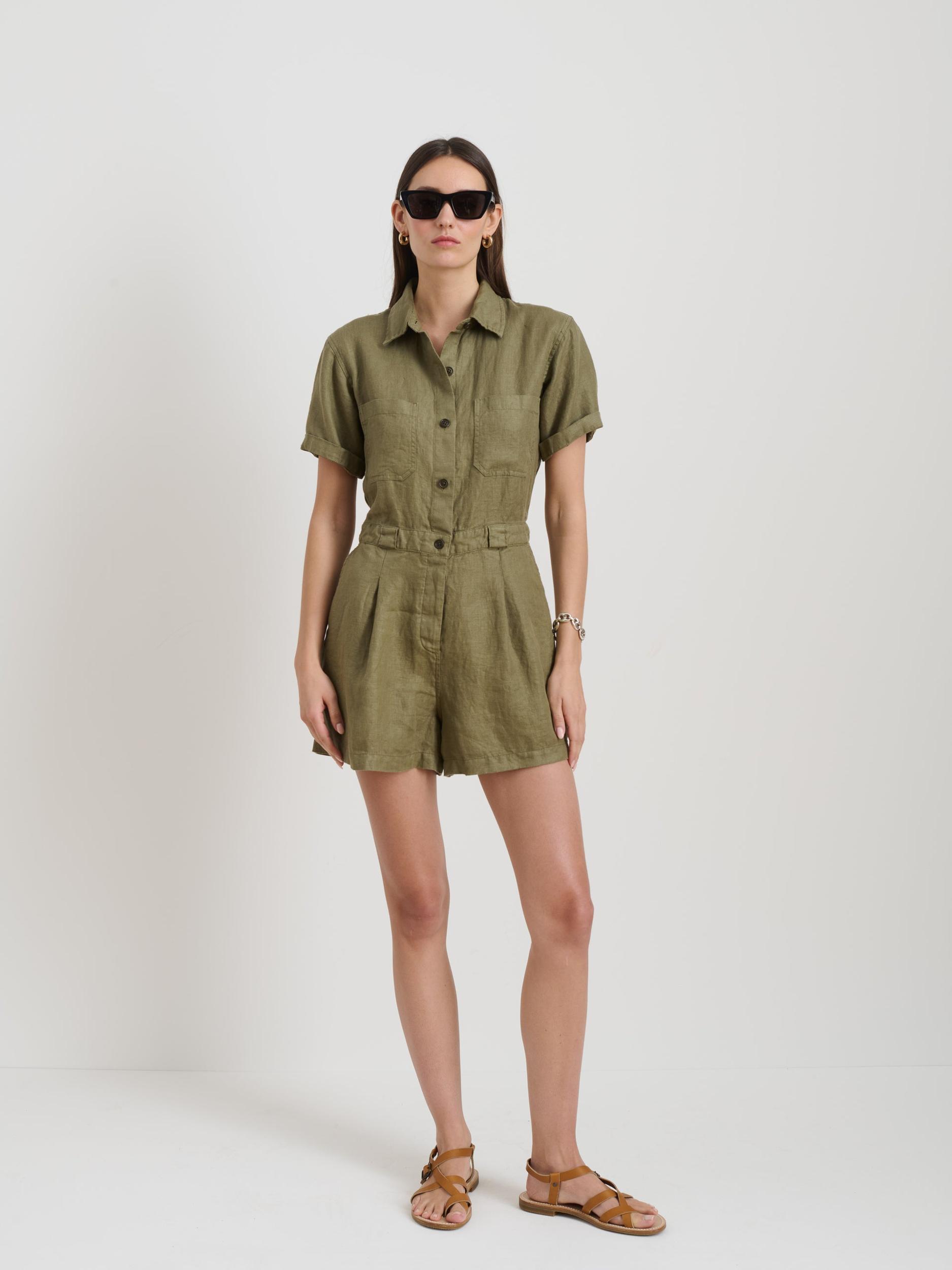 Cassi Romper In Linen Product Image
