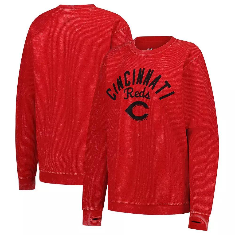 Women's G-III 4Her by Carl Banks Red Cincinnati Reds Comfy Cord Pullover Sweatshirt,  Product Image