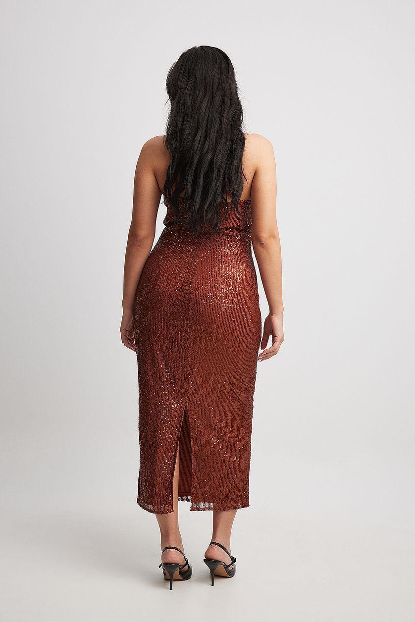 Waterfall Sequin Midi Dress Product Image