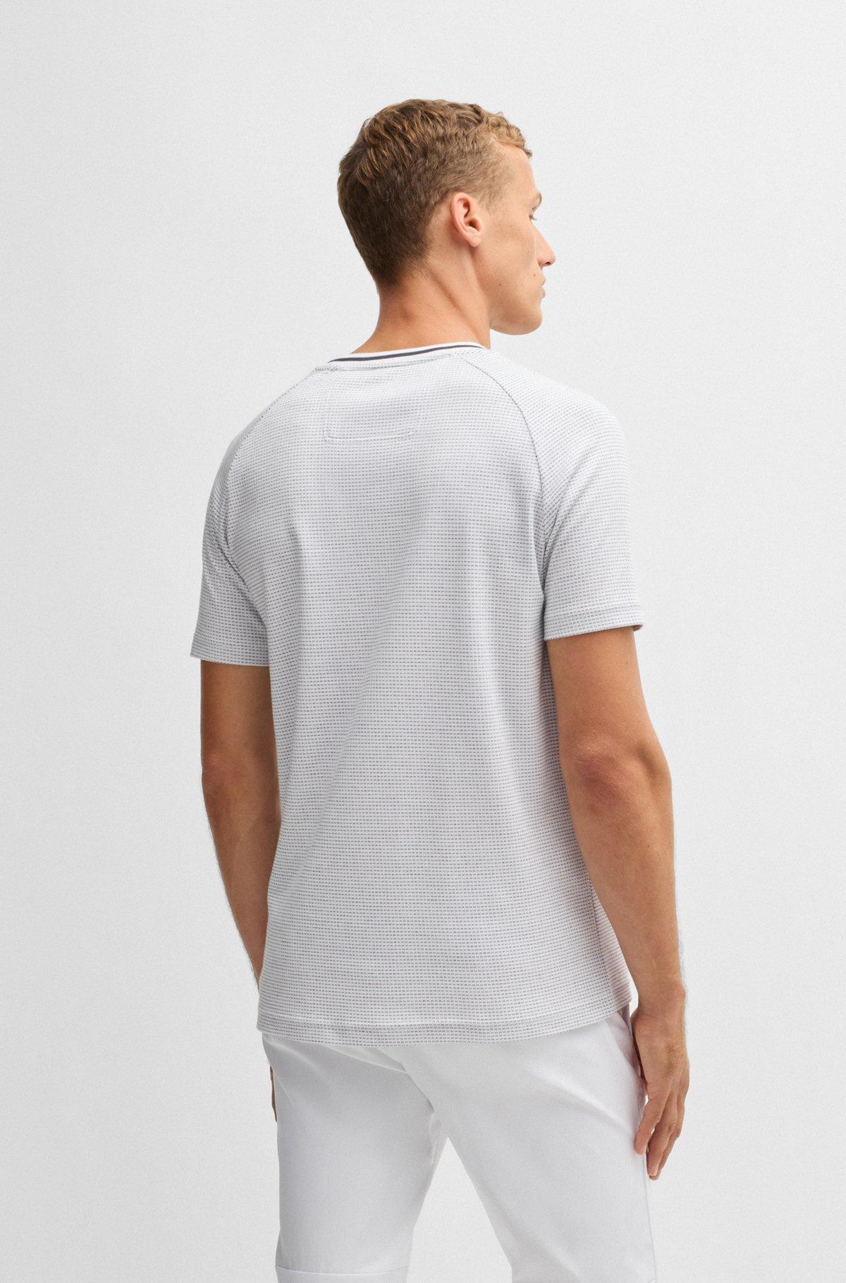 Cotton-jacquard relaxed-fit T-shirt with logo detail Product Image