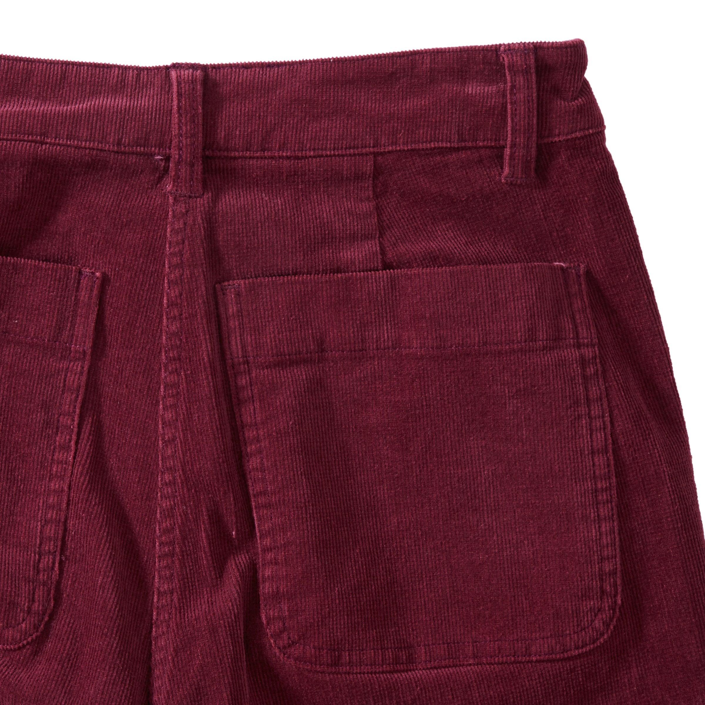 Tracy Slim Ankle Stretch Corduroy Pants - Burgundy (Final Sale) Female Product Image