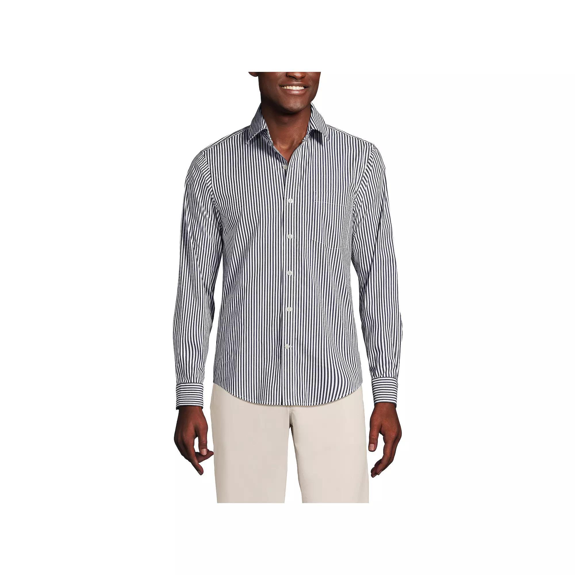 Men's Lands' End Traditional Fit Travel Button-Down Shirt,  Product Image