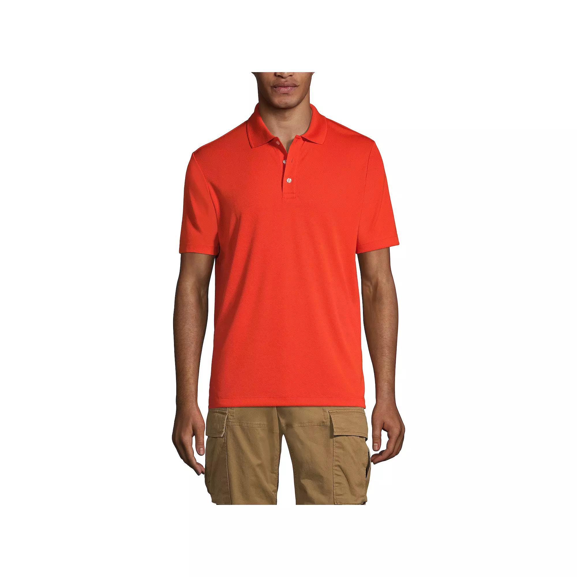Men's Lands' End Short Sleeve Moisture-Wicking Active Polo Shirt,  Product Image