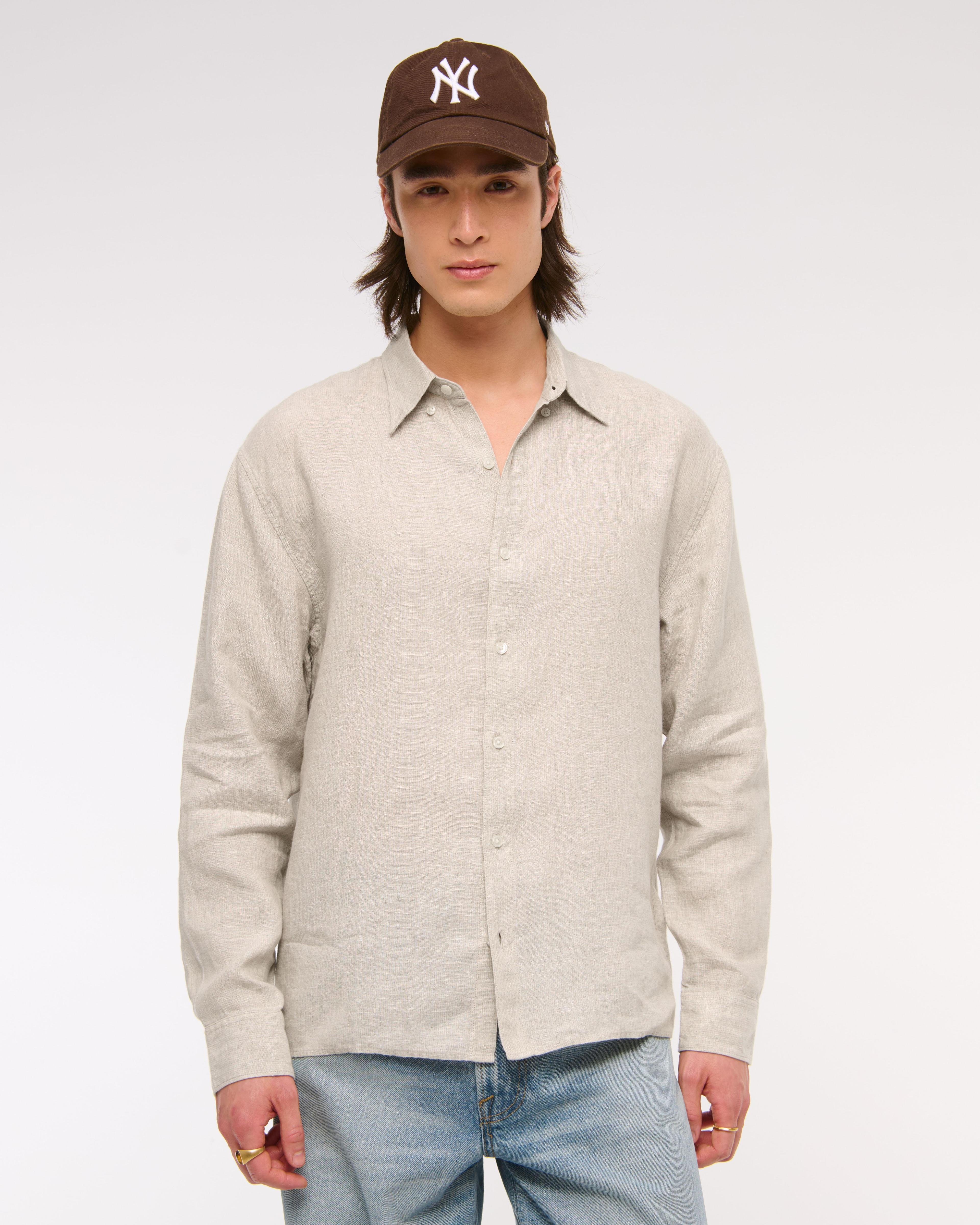 Linen Button-Up Shirt Product Image