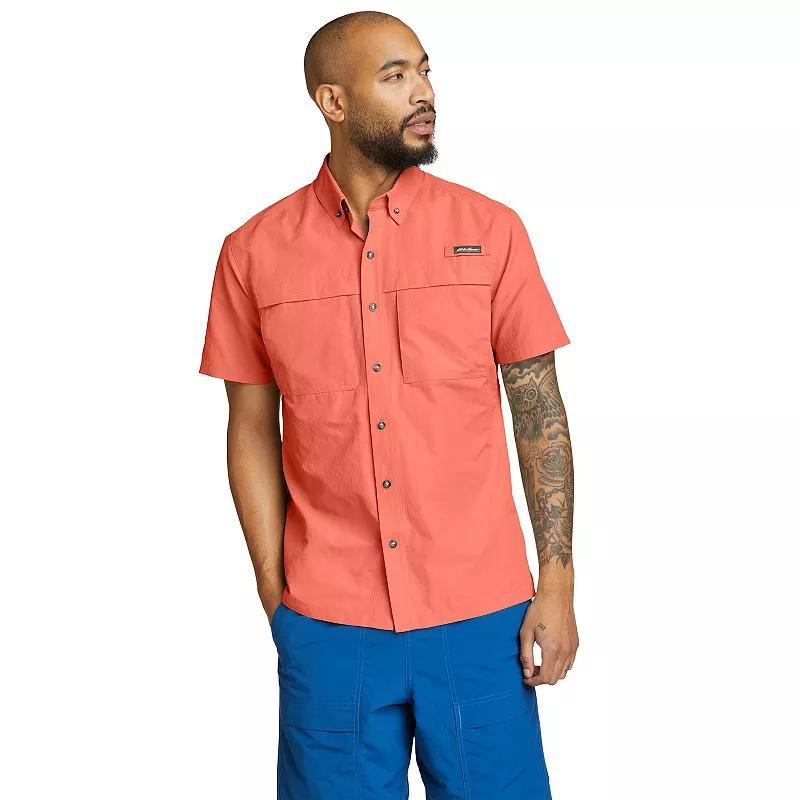 Big & Tall Eddie Bauer Ripstop Guide Short Sleeve Button Down Shirt, Men's,  Product Image