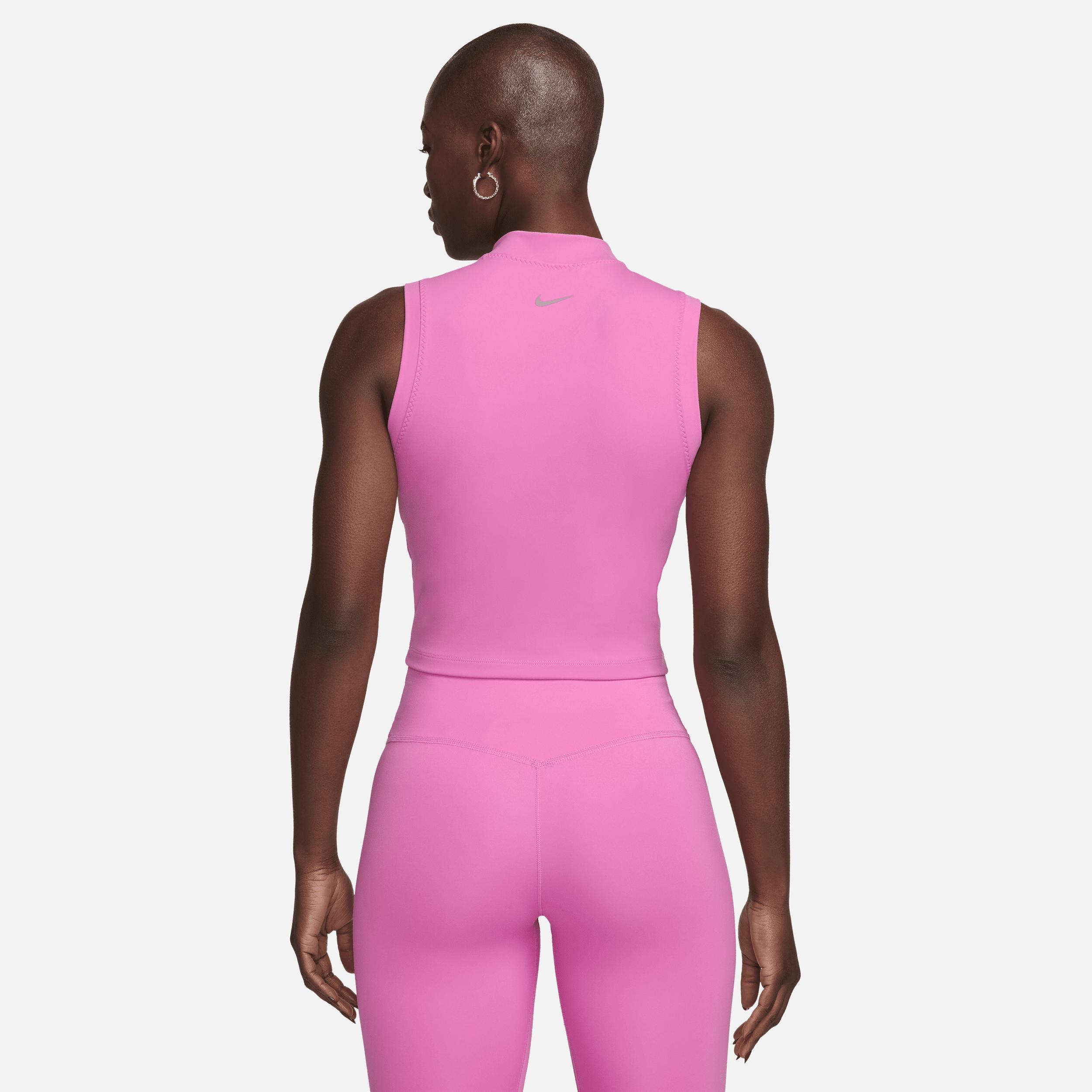 Nike Women's One Fitted Dri-FIT Mock-Neck Cropped Tank Top Product Image