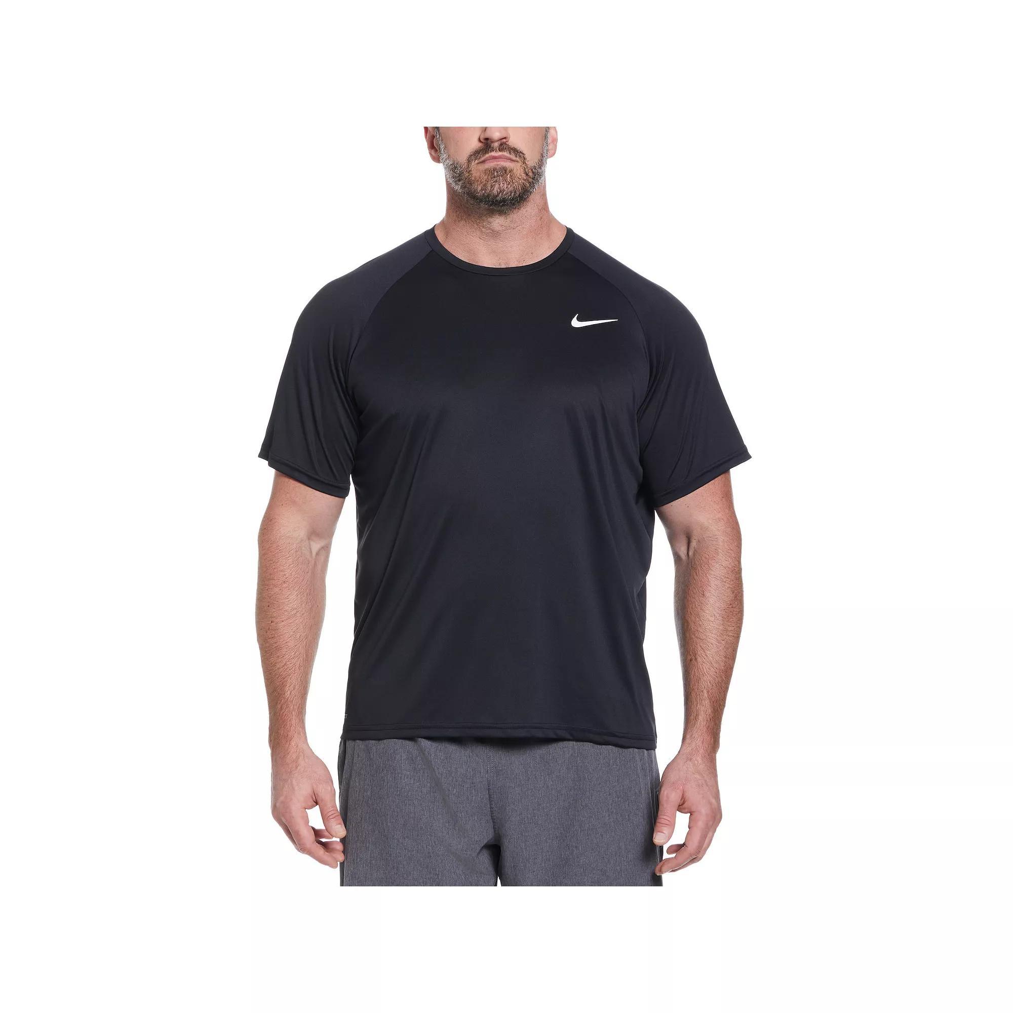 Big & Tall Nike Dri-FIT UPF 40+ Hydroguard Swim Tee, Men's, Size: 3XL, Fir Product Image