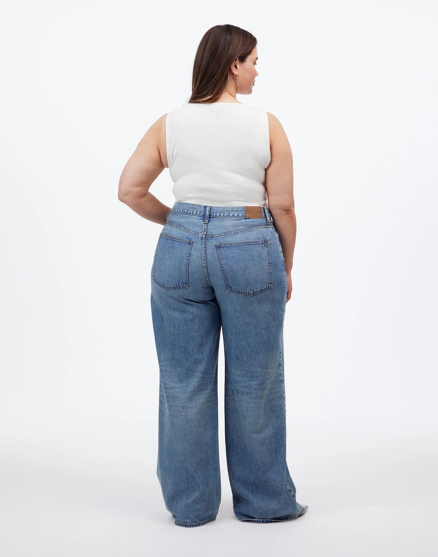 Plus Superwide-Leg Jeans in Billings Wash Product Image