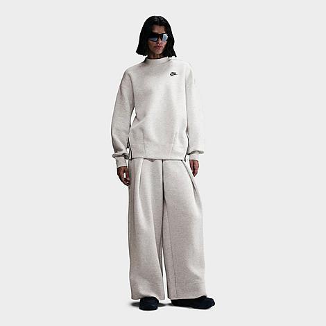 Womens Nike Sportswear Tech Fleece Oversized Crew-Neck Sweatshirt | FV8041-013 Product Image