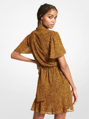 Leopard Print Georgette Dress Product Image