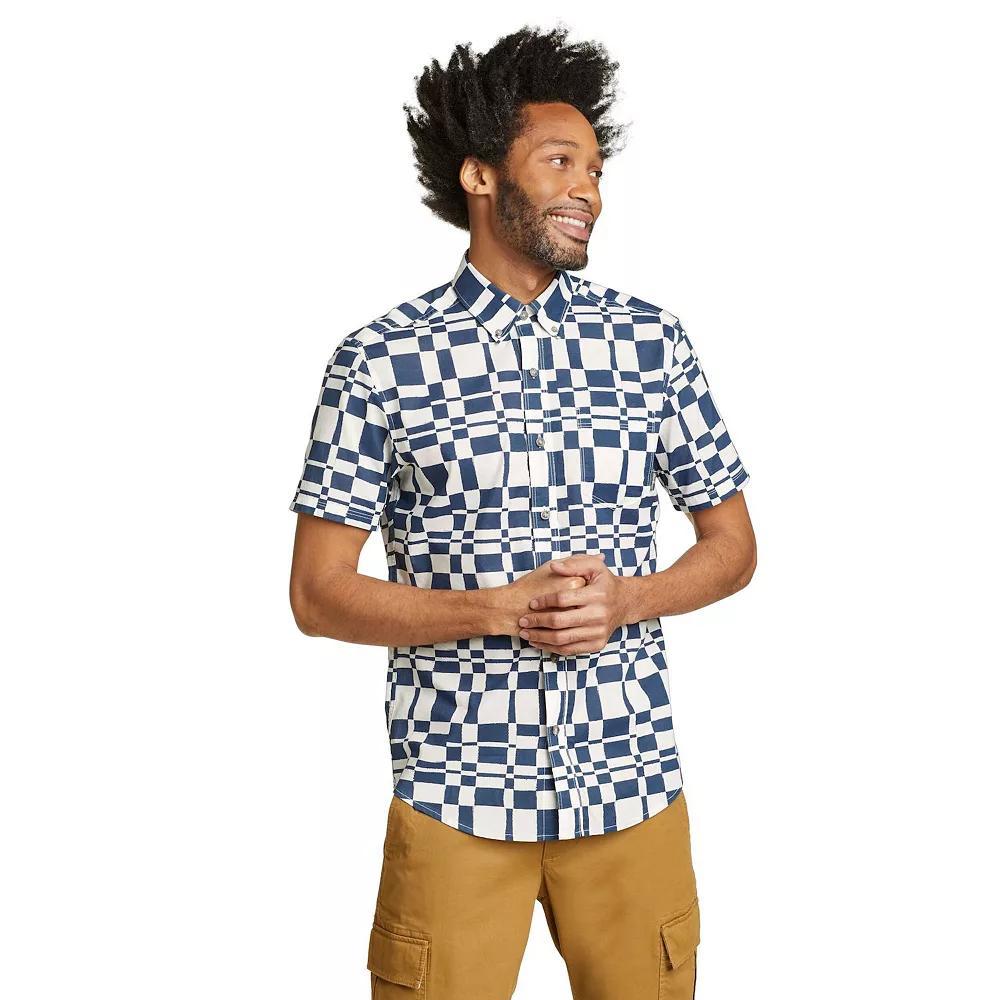 Big & Tall Eddie Bauer Short Sleeve Baja Shirt, Men's, Size: 4XB, Admiral Blue Product Image